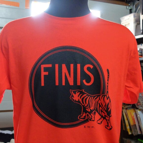 Unique TIGER FINIS old vintage print A3 tee unisex S - Picture 1 of 1